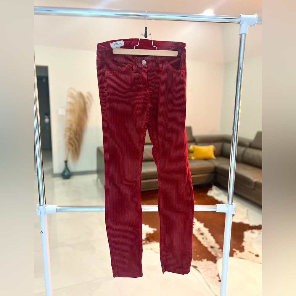 Etoile Isabel Marant low rise striped red & black skinny jeans Sz 1